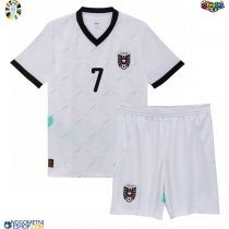 Otroški Nogometni dresi Avstrija Marko Arnautovic #7 Gostujoči EP 2024 Kratek Rokav (+ Kratke hlače)